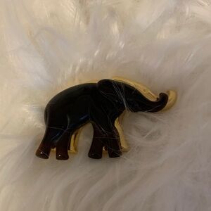 Vintage 90s Trunks Up Elephant Brooch